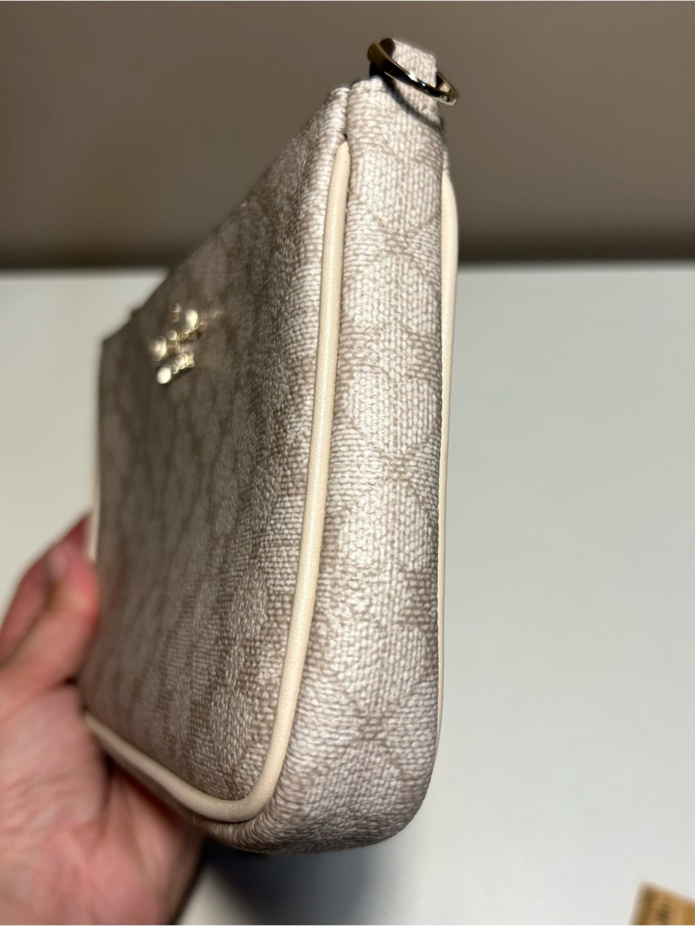 Kate Spade Neutral Floral convertible Wristlet Clutch coated canvas - Picture 4 of 8